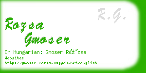 rozsa gmoser business card